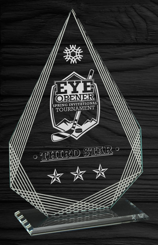 Glitter Clear & Mirror Glass Award