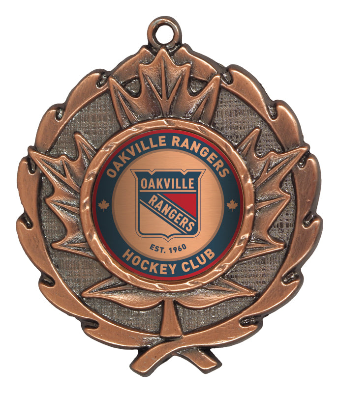 Maple Leaf Medals - Antique Bronze