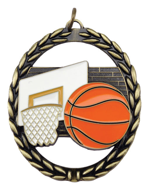 Negative Space Medals - Basketball
