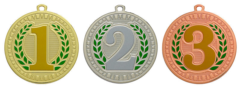 First, Second & Third Place Medal 2 1/8