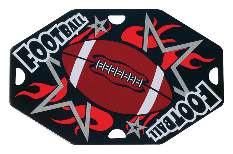Aluminum Street Tags - Football