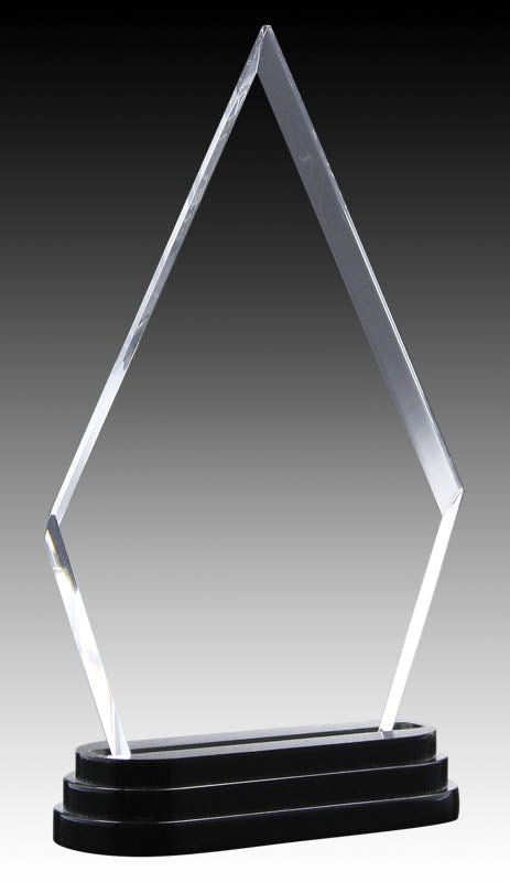 Apollo Acrylic Award, Arrowhead with Black Base – view 3