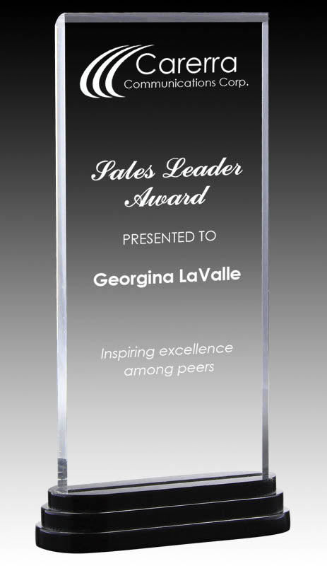 Apollo Acrylic Award with Black Base – view 2