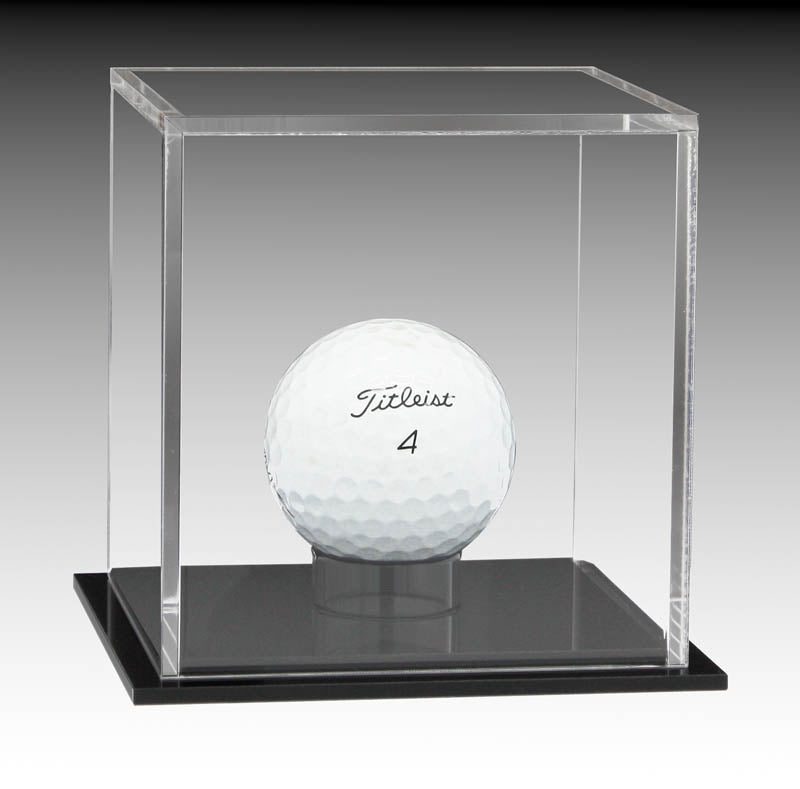 Display Case Golf Ball, Clear / Black – main view