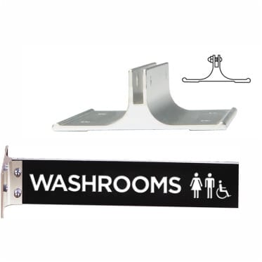 Aluminum Corridor Brackets Name Plate Holders SGA Signs