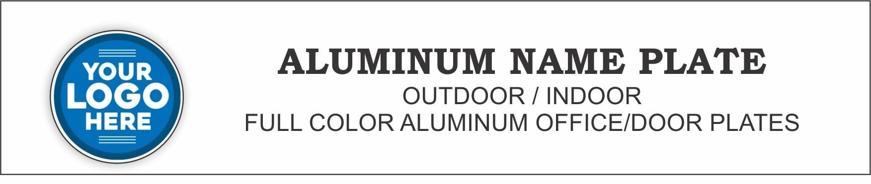 Aluminum Name Plates 2 x 8