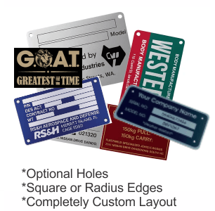 Aluminum Plates - Laser Etching/Engraving Signs SGA Signs