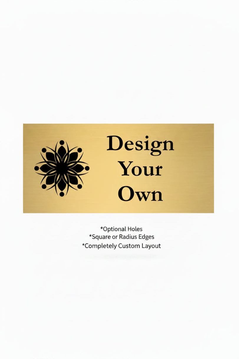 Aluminum Plates Gold SGA Signs