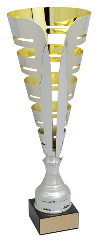Amalfi Silver and Gold Cup on black marble base 17.5