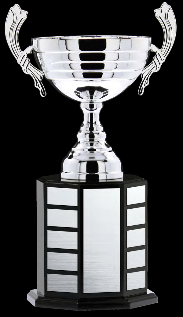 Annual Cup, Silver on Tall Black Base 18