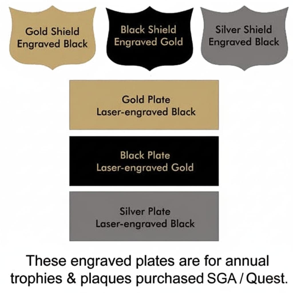 Annual Plate for SGA Products - Laser Engraved or Black/Full Color Print (A6161) Signs SGA Signs