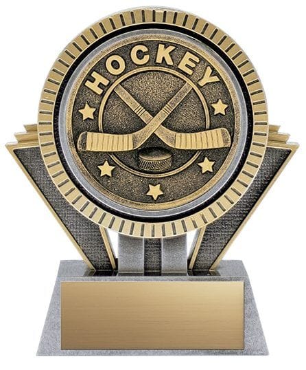 Apex Antique Silver and Gold Hockey Trophy Resin Award Caldwell Recognition