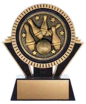 Apex Black Bowling 5-Pin Award 4 1/2