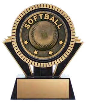 Apex Black Softball Award 4 1/2
