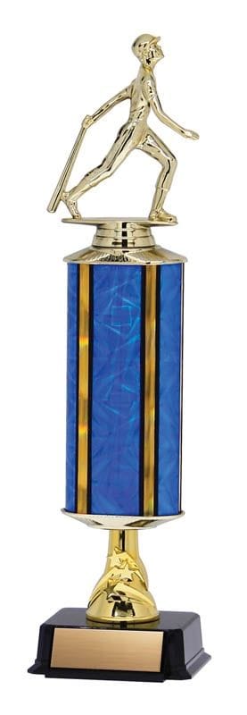 Aurora Series Baseball Trophy with wide Column and Star Riser, 15