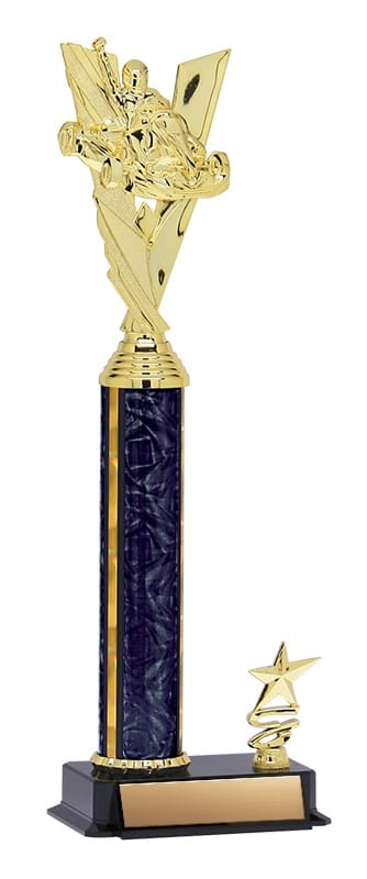 Aurora Series Trophy with round Column and Trim Figure 14