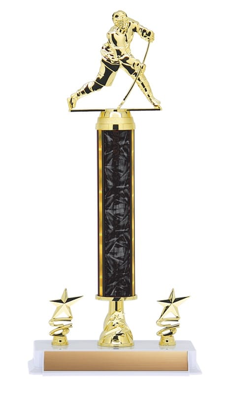 Aurora Series Trophy with Round Column, Star Riser and 2 Star Trim, 16