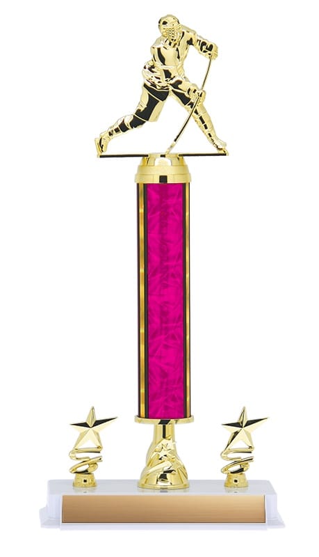 Aurora Series Trophy with Round Column, Star Riser and 2 Star Trim, 16