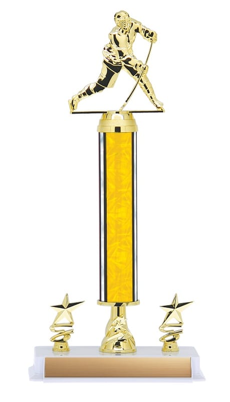 Aurora Series Trophy with Round Column, Star Riser and 2 Star Trim, 16