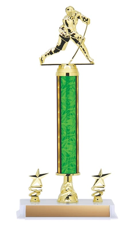 Aurora Series Trophy with Round Column, Star Riser and 2 Star Trim, 16