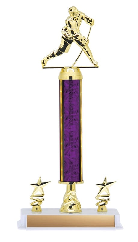 Aurora Series Trophy with Round Column, Star Riser and 2 Star Trim, 16