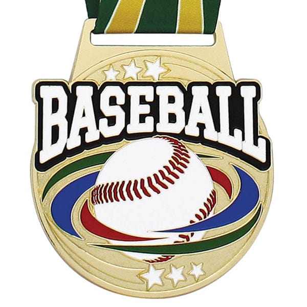Baseball medallion Prestige Large Dia with Ribbon 3 inch