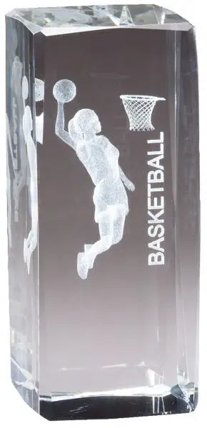 Basketball 3D Crystal - Female Discount Trophy