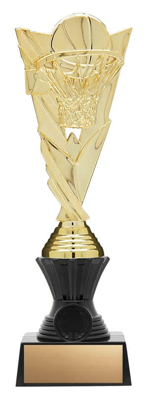 Basketball Figure on Black Riser, Victory Series, Gold, 11