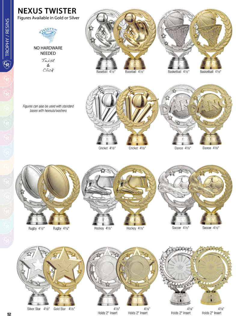 Nexus Twister figures, Caldwell components catalog page 52