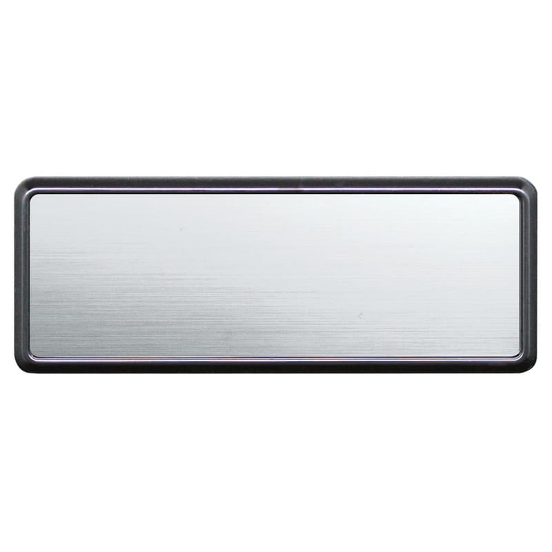 Contempo Series Rectangle Name Badge with Magnet Back Hardware, 3 1/4