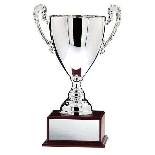 Cup - Prestige Series Silver Cup on Mahogany Wood Base 18.5″ (A2572) Cups Quest Awards - Cups