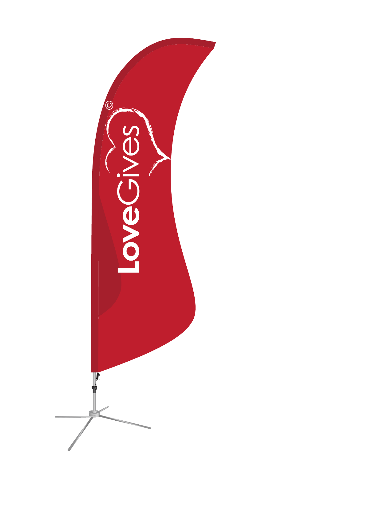 Custom 9' Double-Sided Feather Flag with Hardware Feather Flag SGA GRP