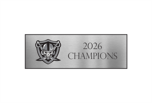 Custom Cut Aluminum Plates - Full Color or Black Print Silver / .5x3