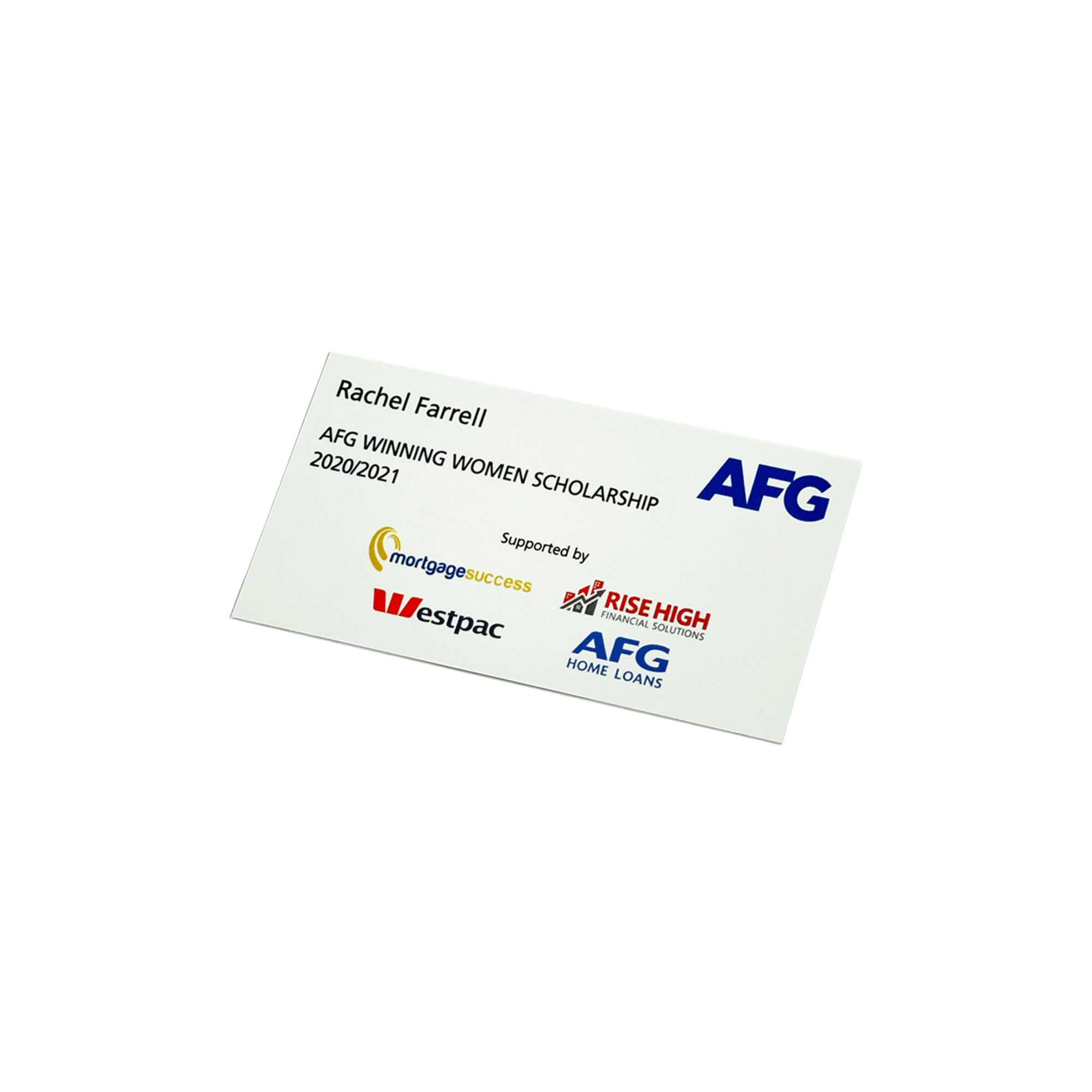 Custom Cut Aluminum Plates - Full Color or Black Print White / .5x3