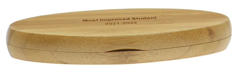 Oval Single Pen Box, Bamboo – view 3