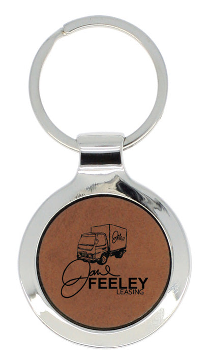 Rawhide Key Chain Round – main view