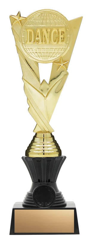 Dance Figure on Black Riser, Victory Series, Gold, 11