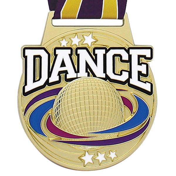 Dance medallion Prestige Large Dia with Ribbon 3 inch