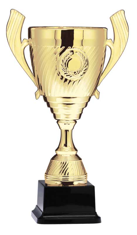 Plastic Gold Trophy Cup with 2