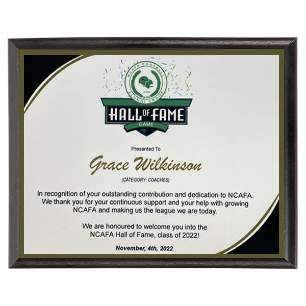 Elite Plaque - Colour Sublimated Plaques - 8 sizes (A5100) Plaque PDU
