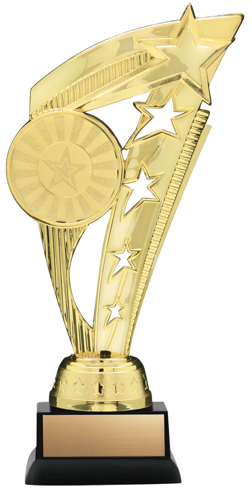Energy Series Gold Insert Trophy with Stars on Black Base, 8 1/2