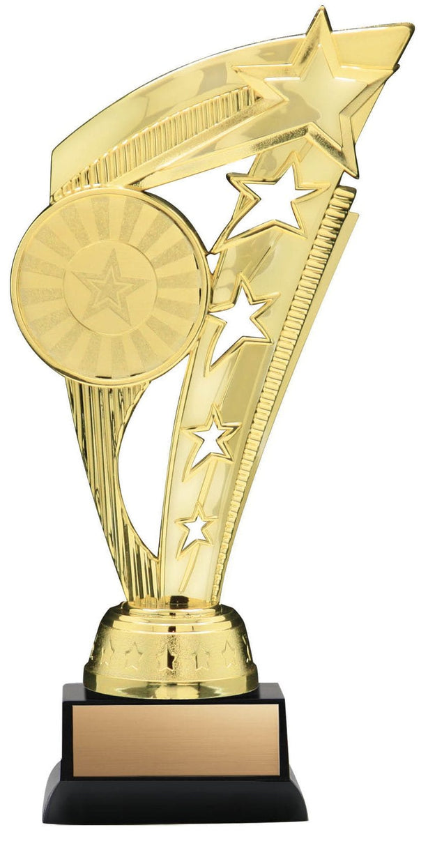 Energy Series Gold Insert Trophy with Stars on Black Base, 8 1/2