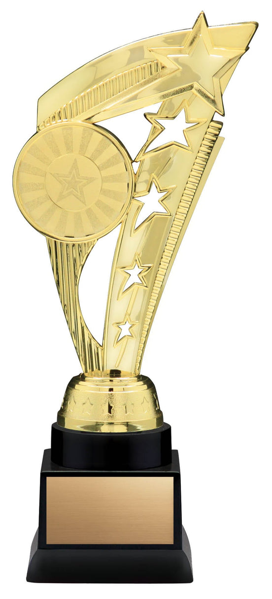 Energy Series Gold Insert Trophy with Stars on Black Base, 9 1/2