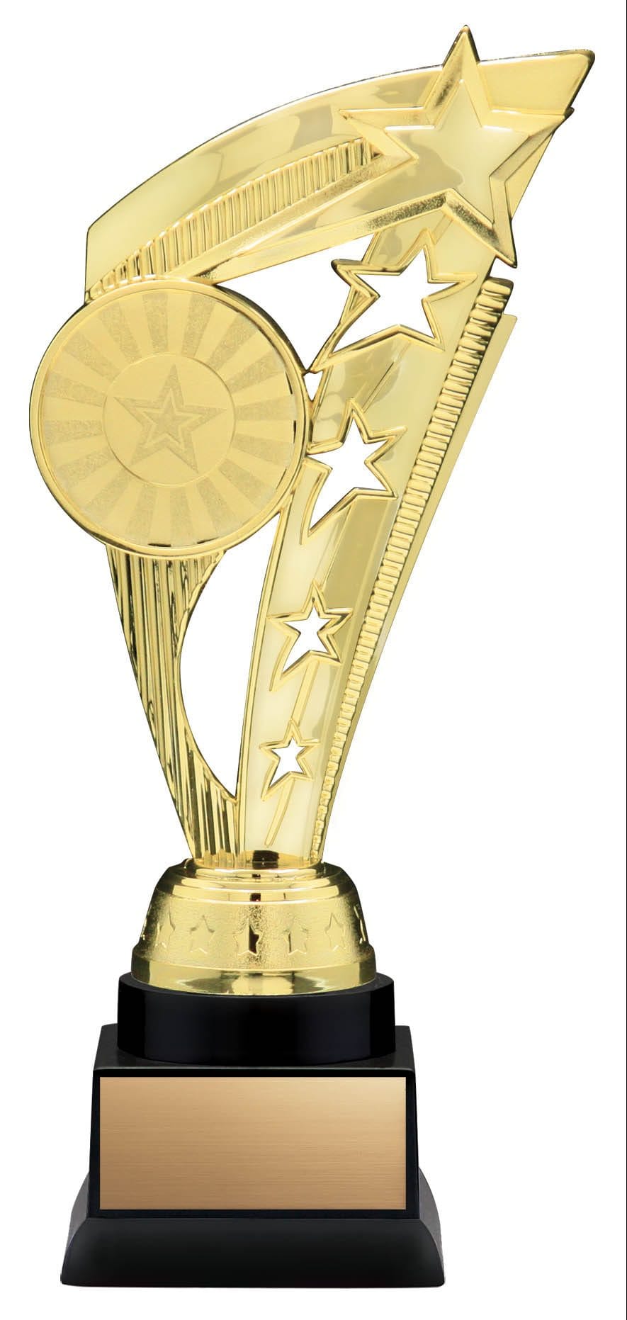 Energy Series Gold Insert Trophy with Stars on Black Base, 9