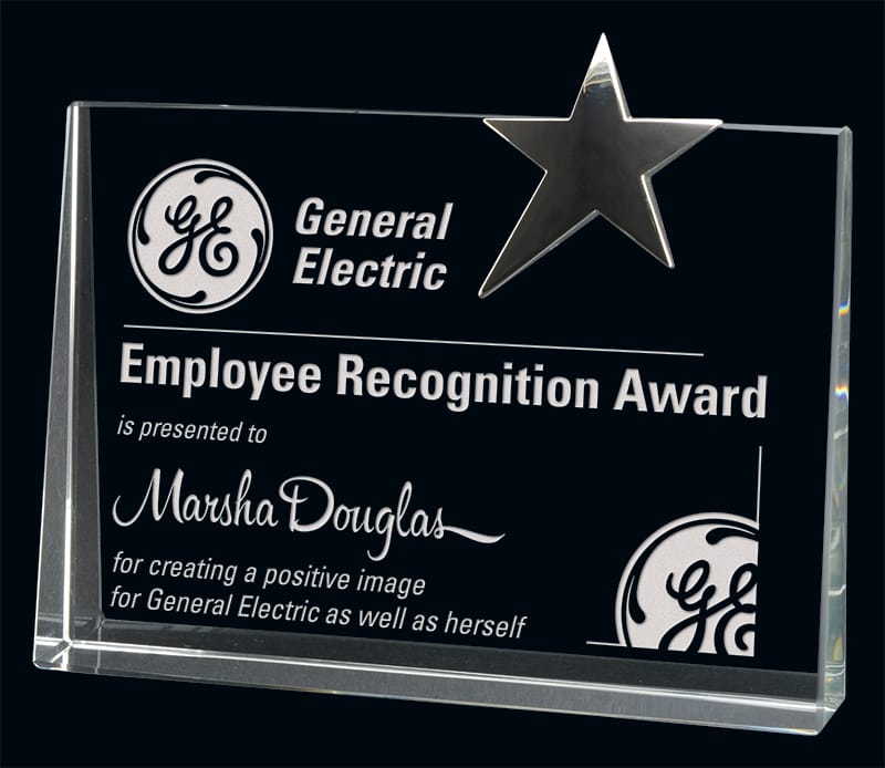 Estalla Wedge Crystal Award, 6 7/8