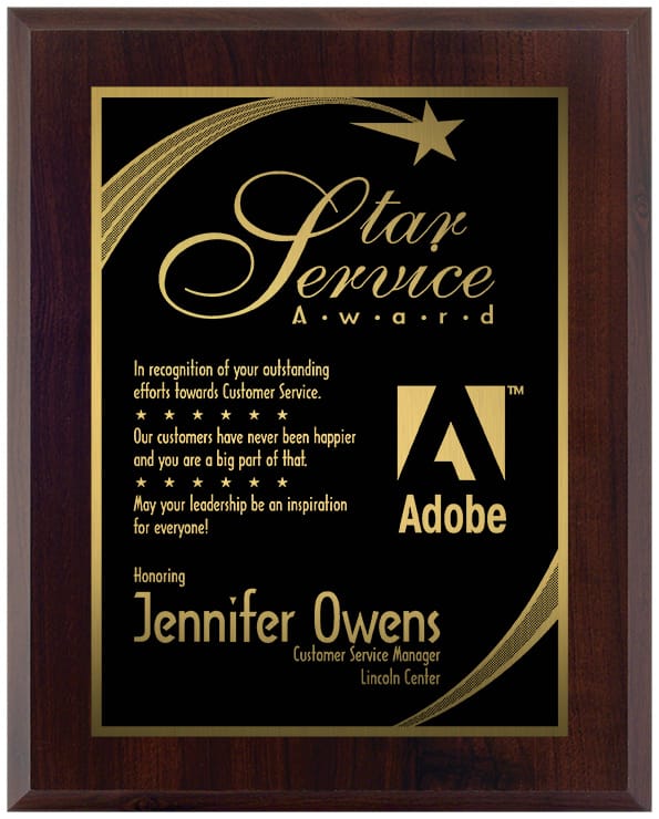 Executive Style Engraved • Two-Tone Plaque 4 1/2