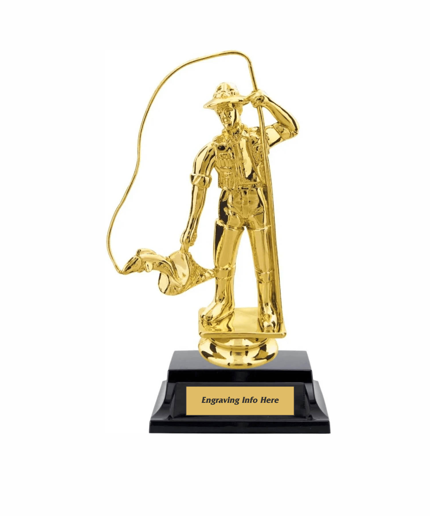 Fishing Trophy - Fisherman Figure on a base(A4147) Fishing Discount Trophy