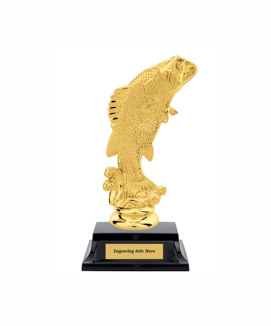 Fishing Trophy - Gold Bass Figure on a base(A4148) Fishing PDU