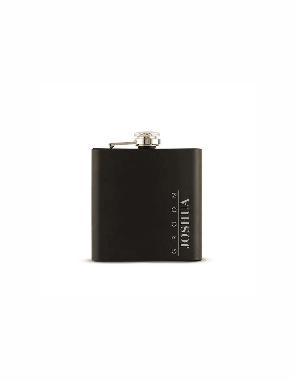 Flask - Personalized 300 ML (12oz) Aluminum Flask(A3076) Black Giftware Discount Trophy