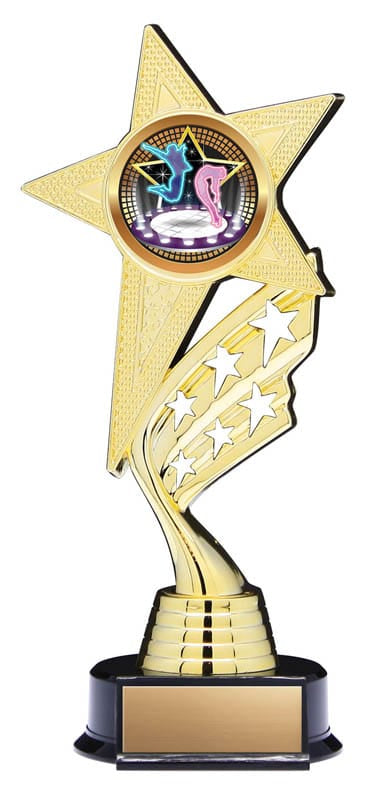 Helix Series Dance Trophy with Stars, 8 1/2
